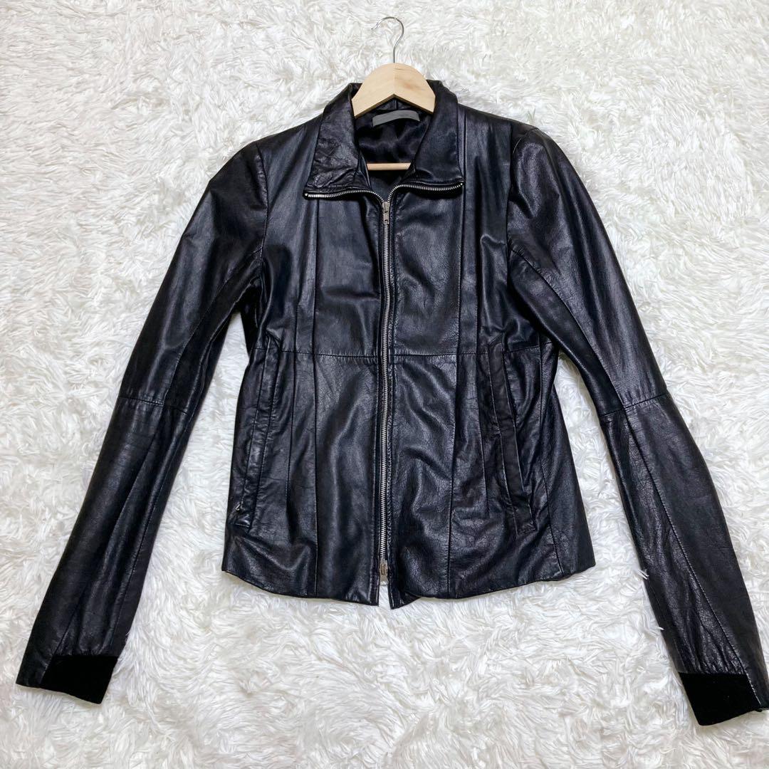 EAKM エカム ラムレザー シングルライダース レザージャケット サイズL