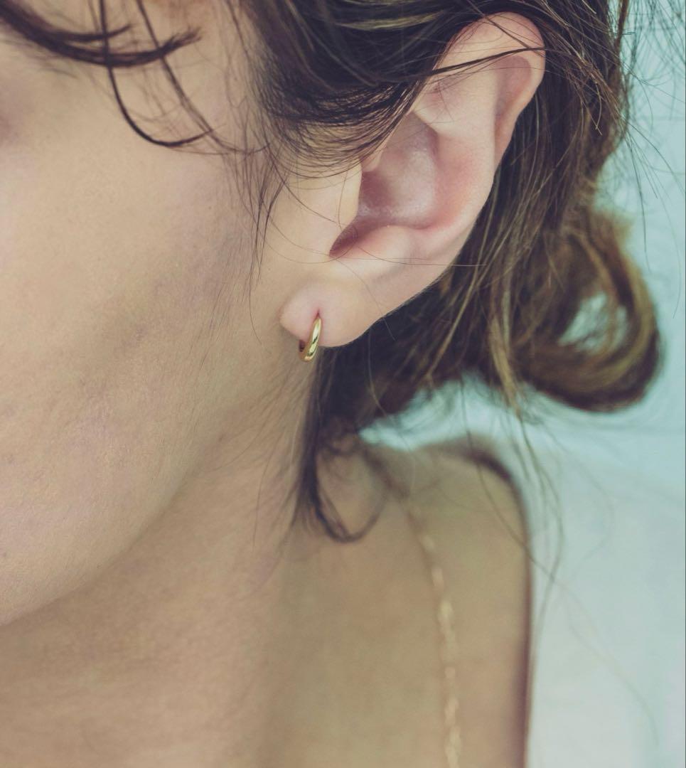 【杏仁豆腐】ete エテ K18 YG フープ ピアス　片耳 K18YG フープ ピアス | ete bijoux (Women)/エテ ビジュー | 三越