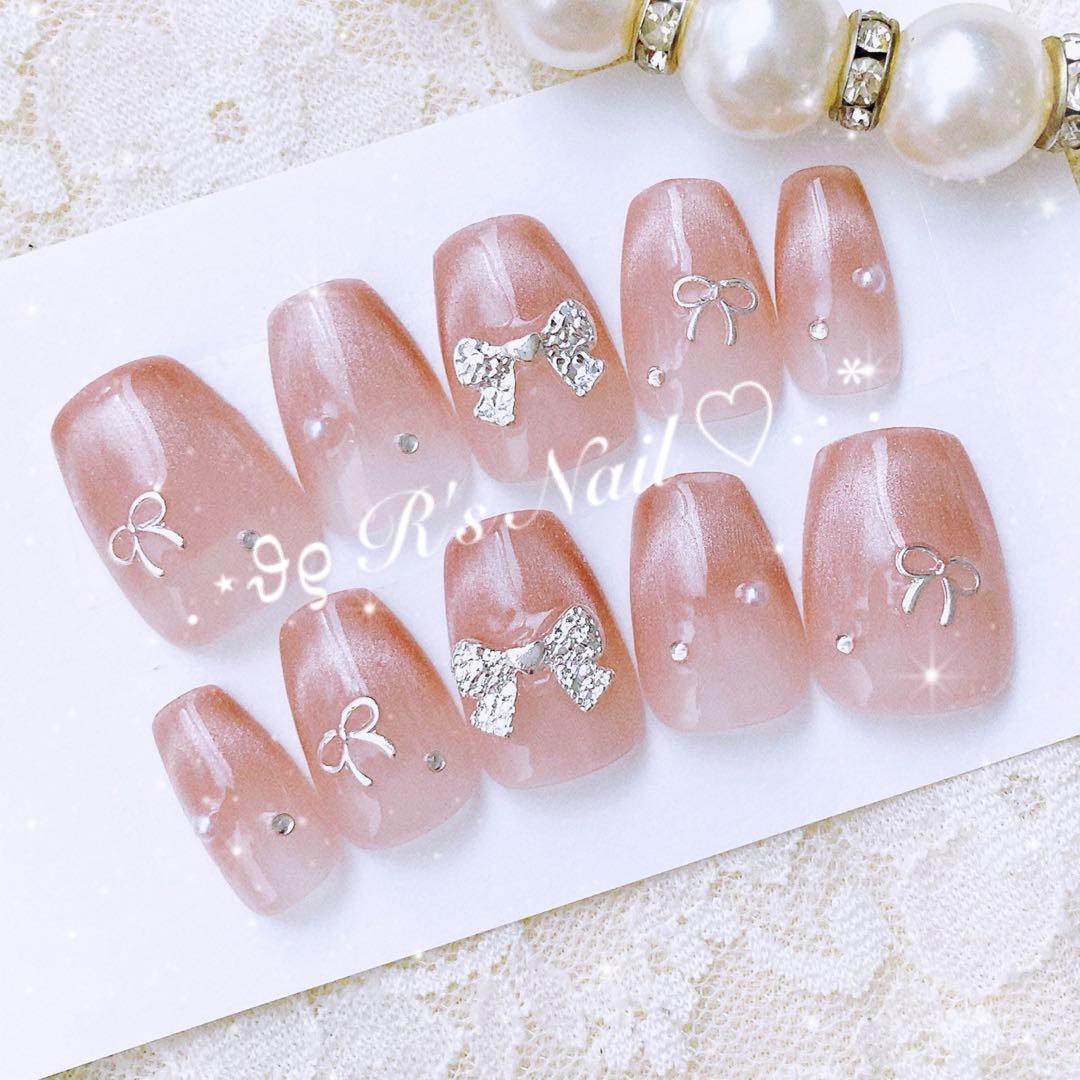 ネイルチップ マグネット ちゅるん フレンチガーリー ワンホン 量産型