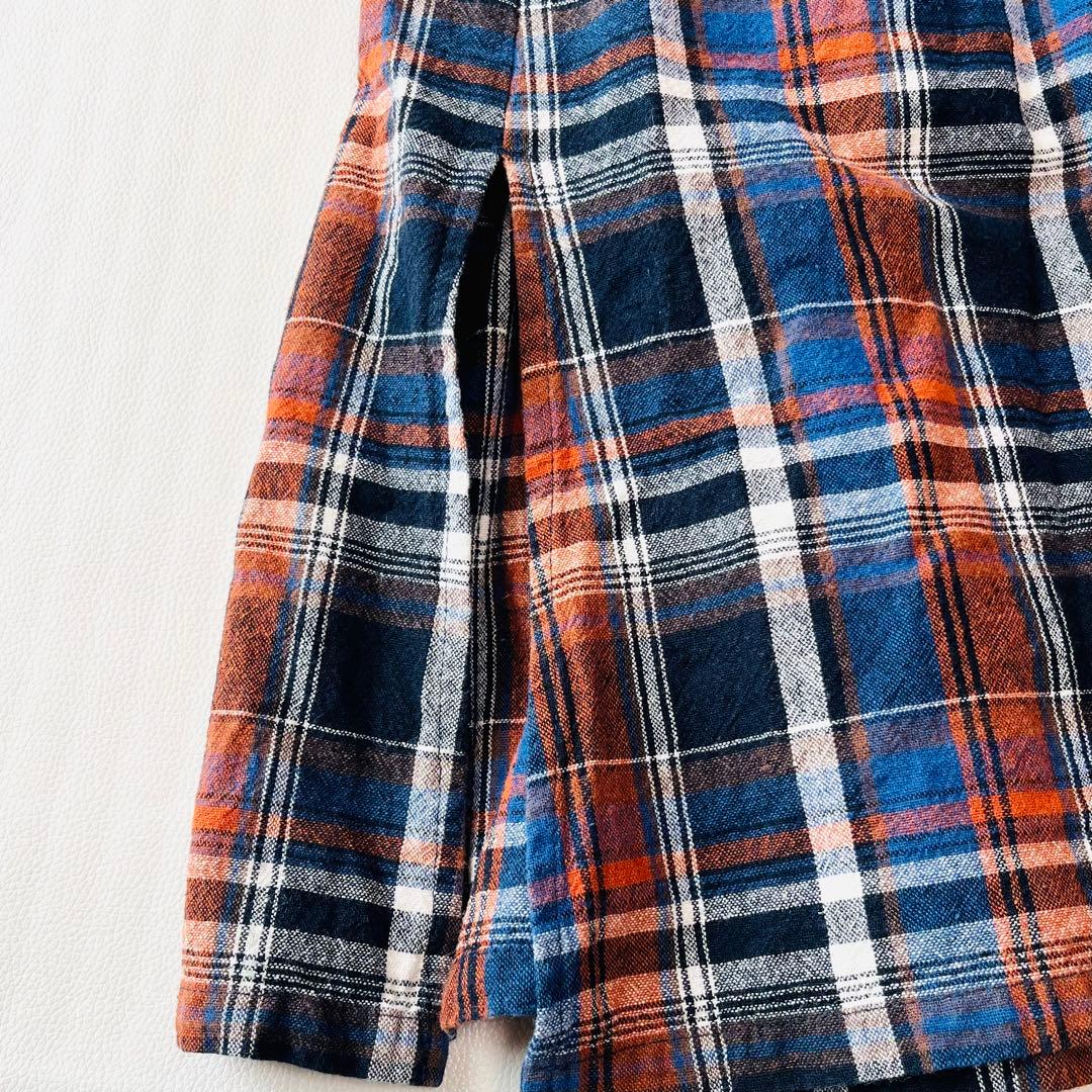 ソウルベリー はちみつ堂の冬のマドラスチェックなワンピース ゆったり