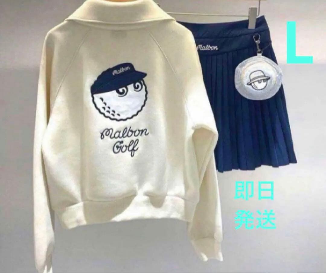 L ベージュ クリーム マルボンゴルフ MALBON GOLF ウエア - メルカリ