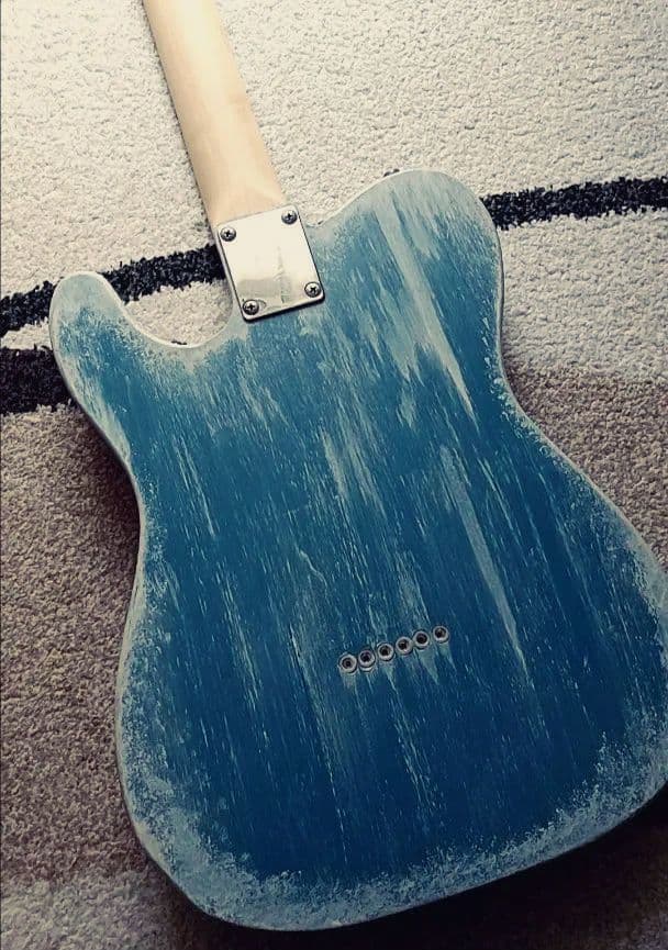 自作 テレキャスター Dust Blue 木製PG コンポーネント レリック