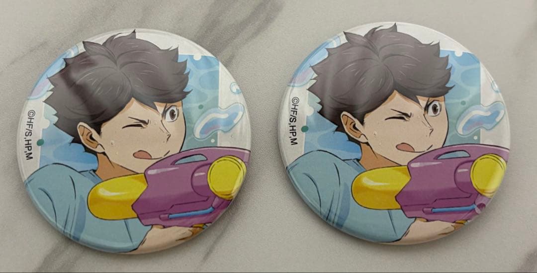 ハイキュー 及川徹 水遊び 缶バッジ サマーフェア アニメイト - メルカリ