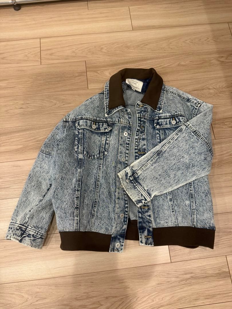 着用1回✨ AmeriVintage ✨RIB MIXDENIM BLOUSON - メルカリ