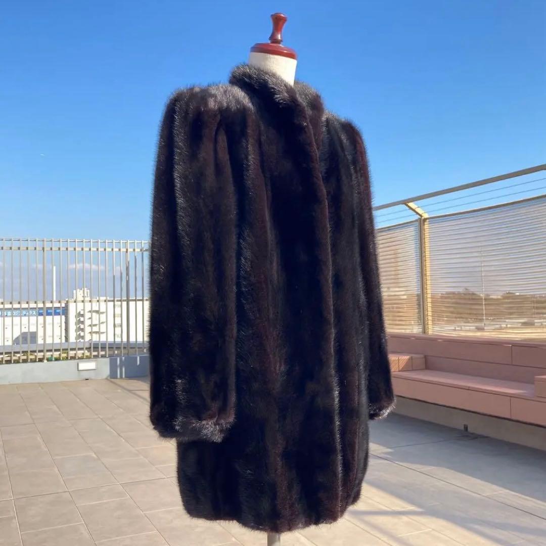 肉厚◎ 艶◎✨極美品✨サガミンク デミバフミンク リアルファー 毛皮