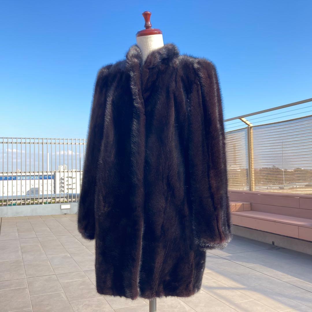 肉厚◎ 艶◎✨極美品✨サガミンク デミバフミンク リアルファー 毛皮