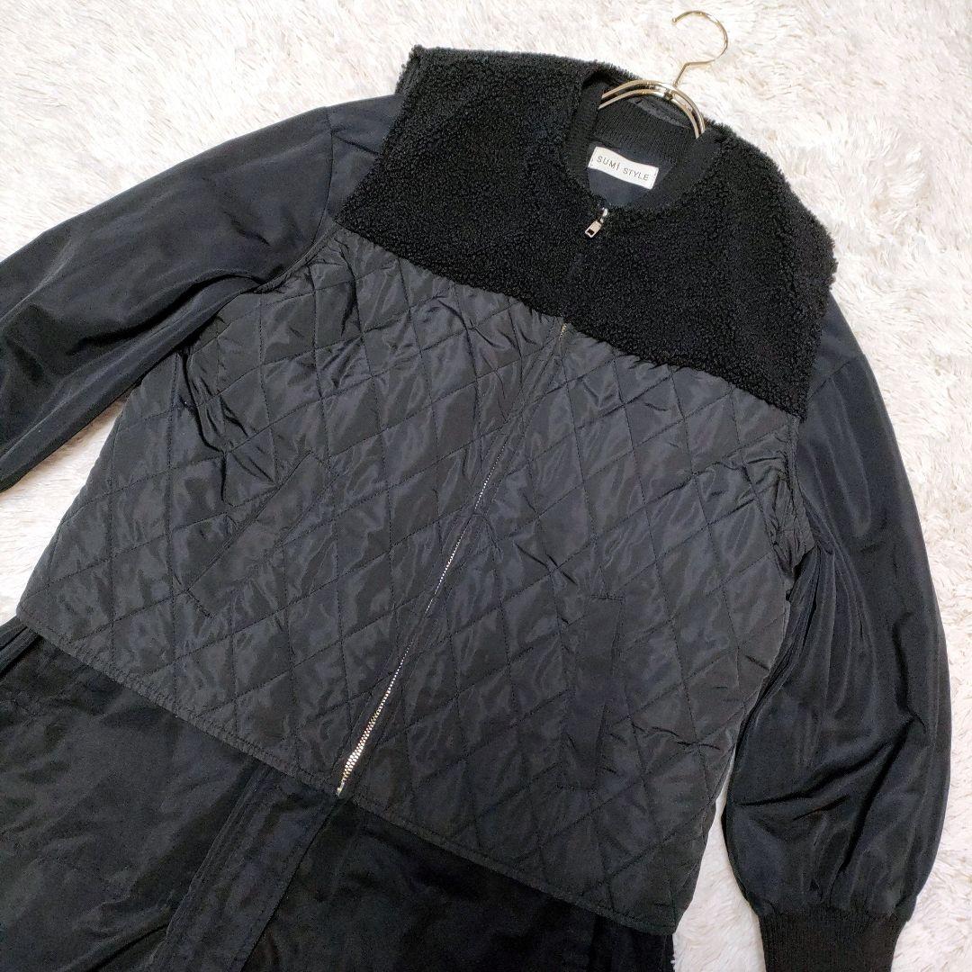 SUM1 STYLE スミ スタイル キルティングベスト付き3WAY馬刺繍コート