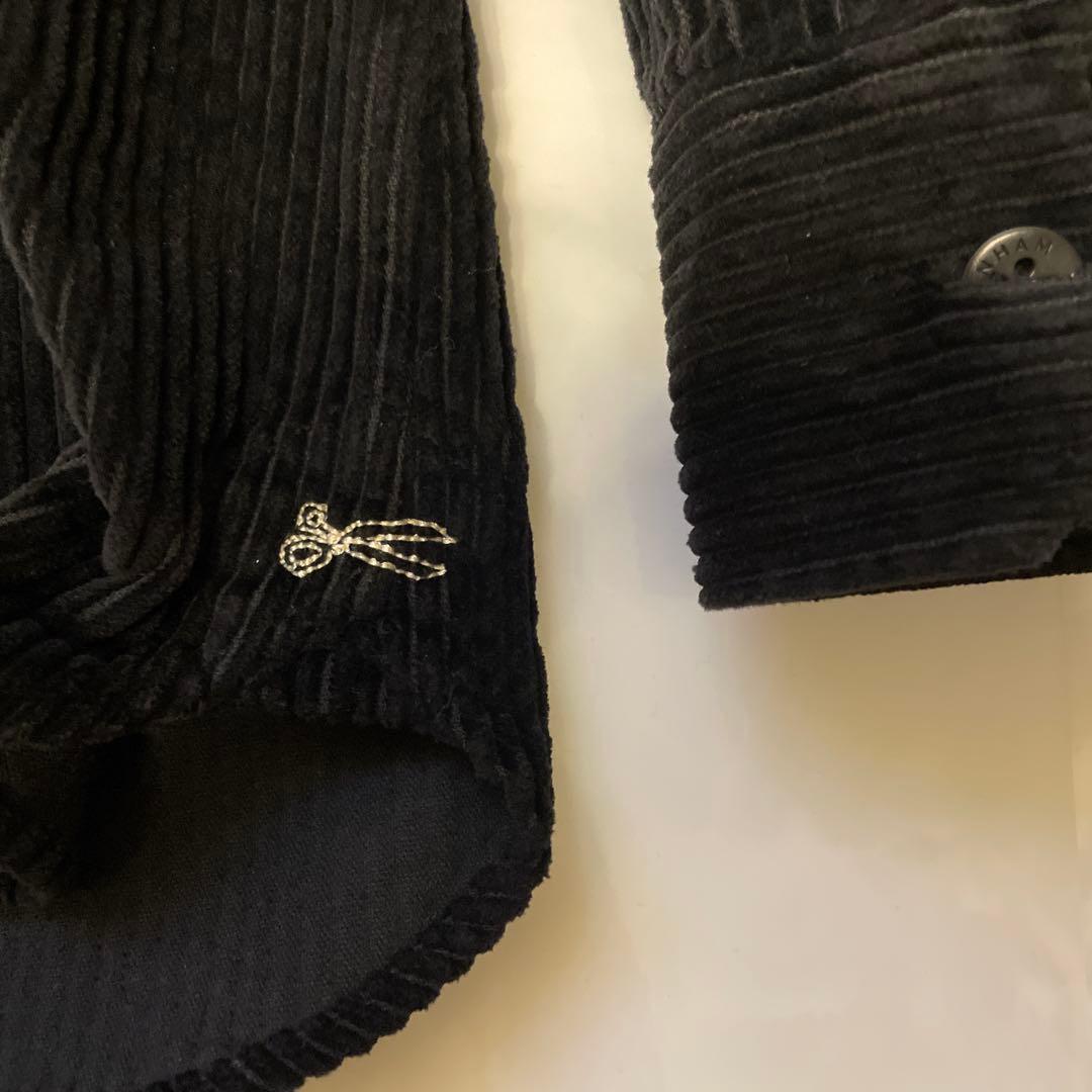 DENHAM デンハム コーデュロイ シャツ メンズ サイズL ブラッ