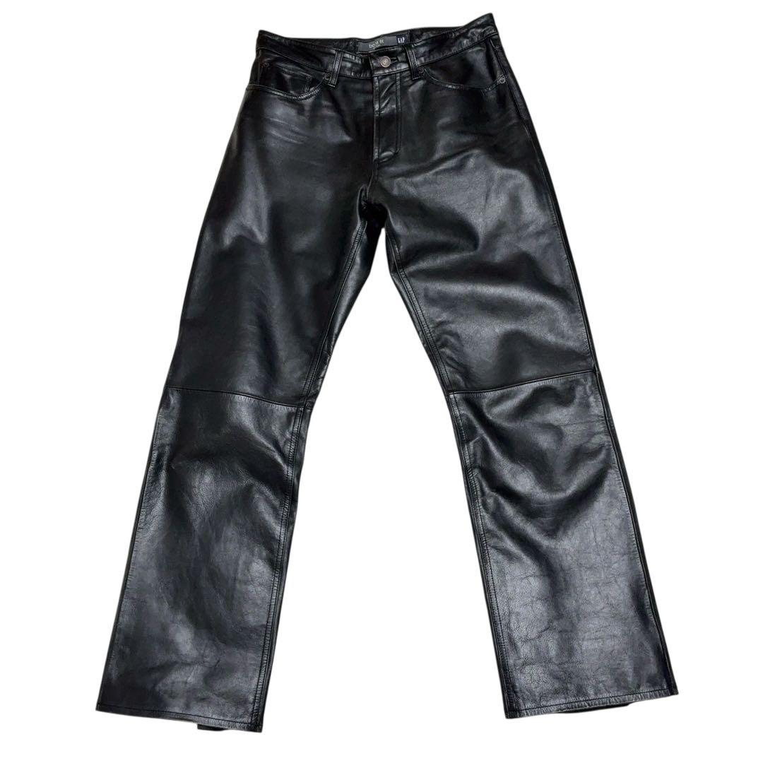 OLD GAP boot fit レザーパンツ ブラック 山田蓮 W31 L30 - メルカリ