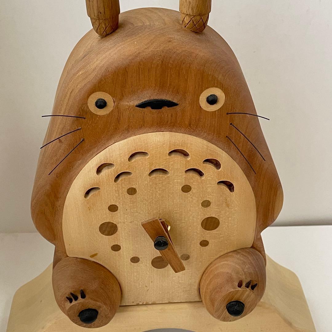 廃盤品 】トトロ 木製 時計 リズム時計工業 置き/掛け両用