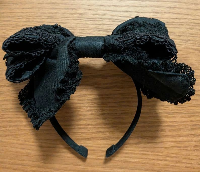 BABY キャメロンカチューシャ 黒黒 - キャメロンカチューシャ