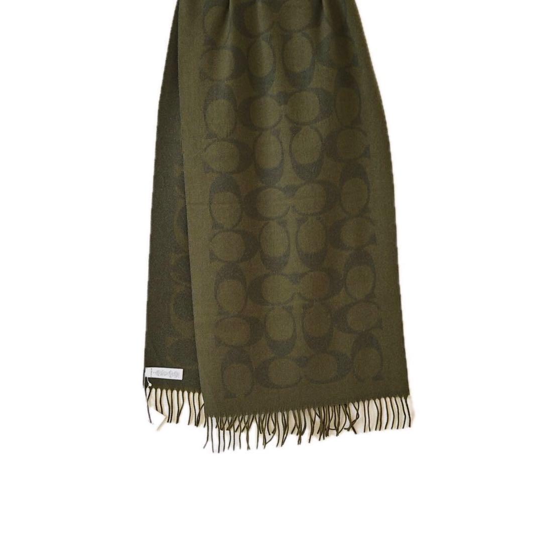 新品タグ付】COACH コーチ シグネチャー 大判 マフラー ユニセックス