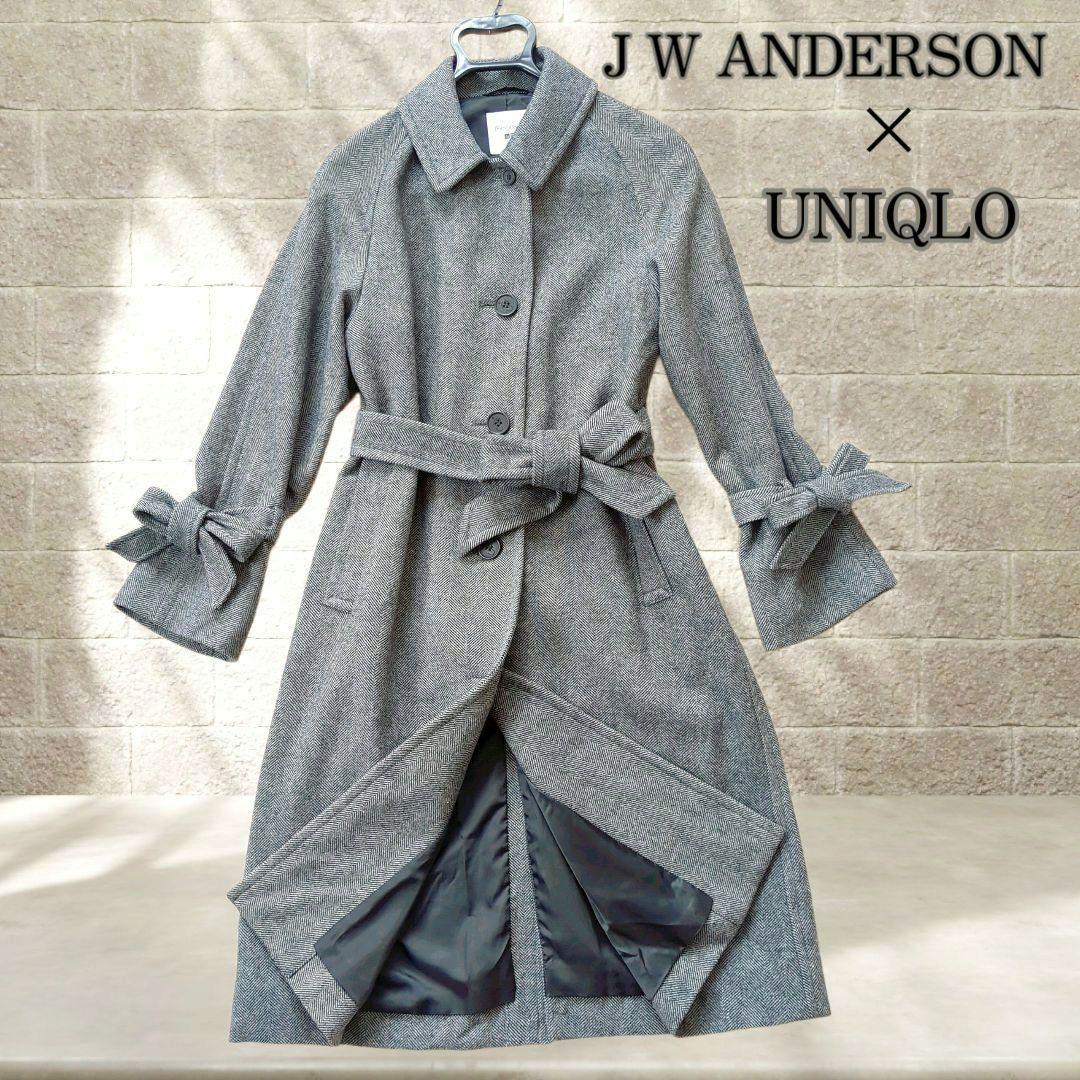 JWアンダーソン ユニクロ ツイードロングコート グレー 美品 - メルカリ