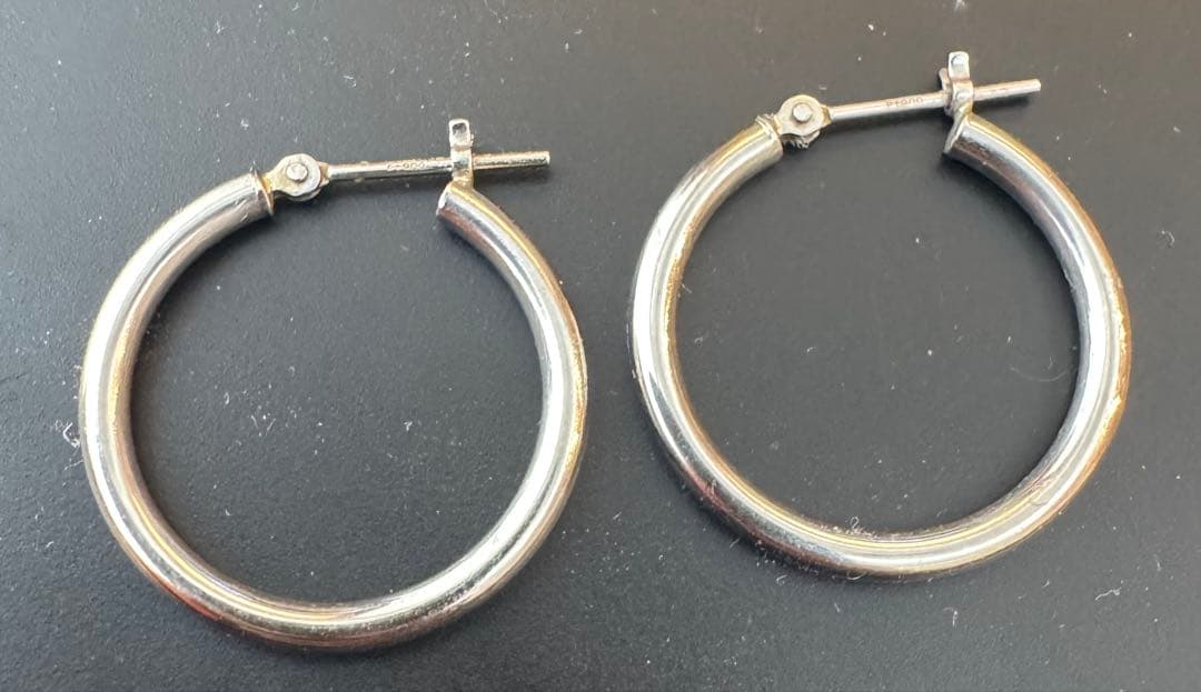 シルバー フープピアス 両耳 両耳 シルバー925 フープピアス レディース 結び ピアス 18kgp