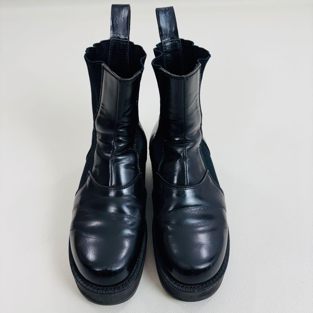 2734【希少】ヨウジヤマモト サイドゴアブーツ 厚底ブーツ ブラック XS