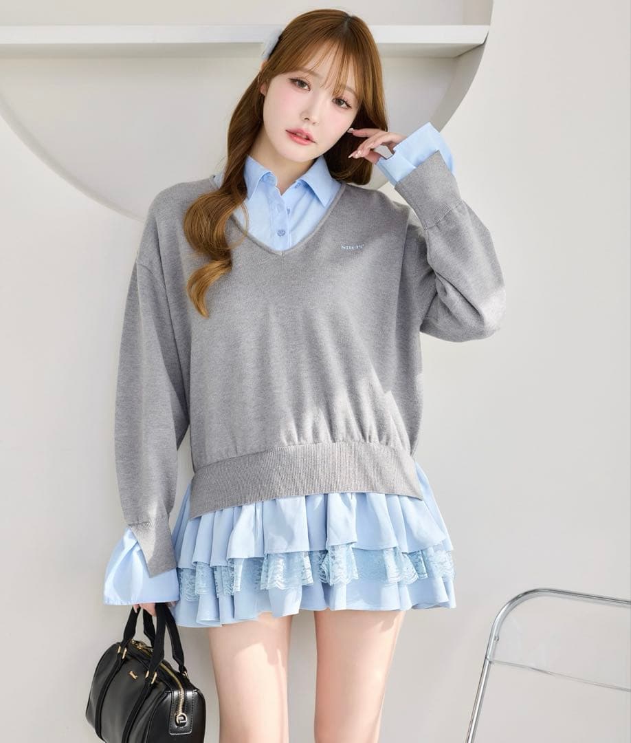 ナイスクラップ ドッキングミニワンピース one after another NICE CLAUP（ワンアフターアナザーナイスクラップ