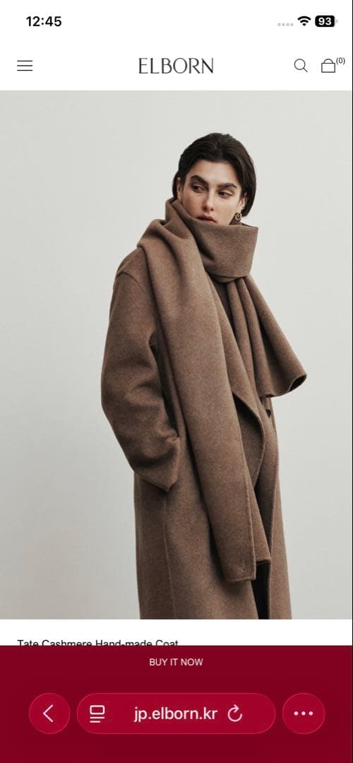 ELBORN Tate Cashmere HandMade Coat34 - メルカリ