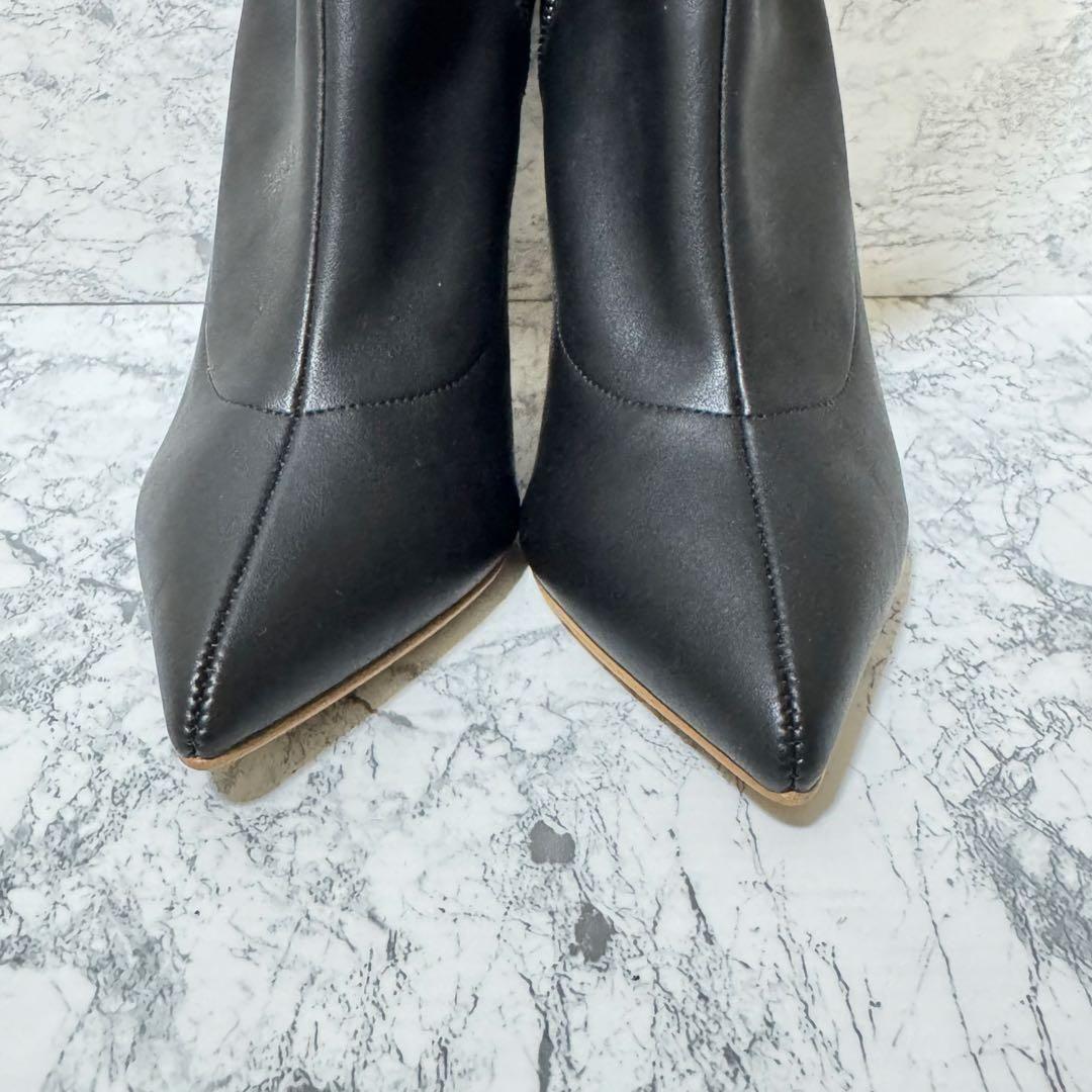 DIANA ダイアナ ショートブーツ レザー ポインテッドトゥ ブラック22cm