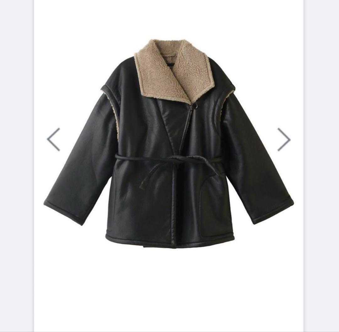 muller of yoshiokubo フェイクレザーボア コート2WAY - メルカリ