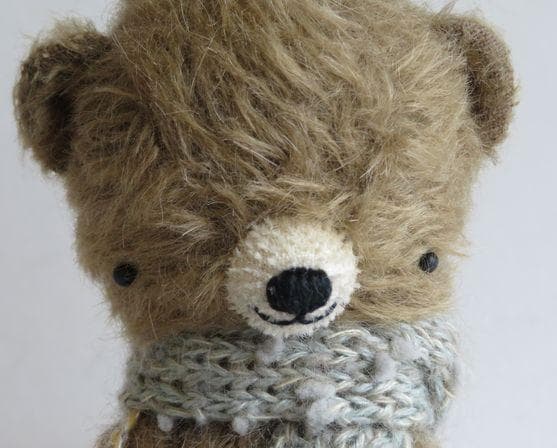 112■ぬいぐるみ作家 五十嵐めぐみ▲クマぬいぐるみ Kutcha Kacha▼