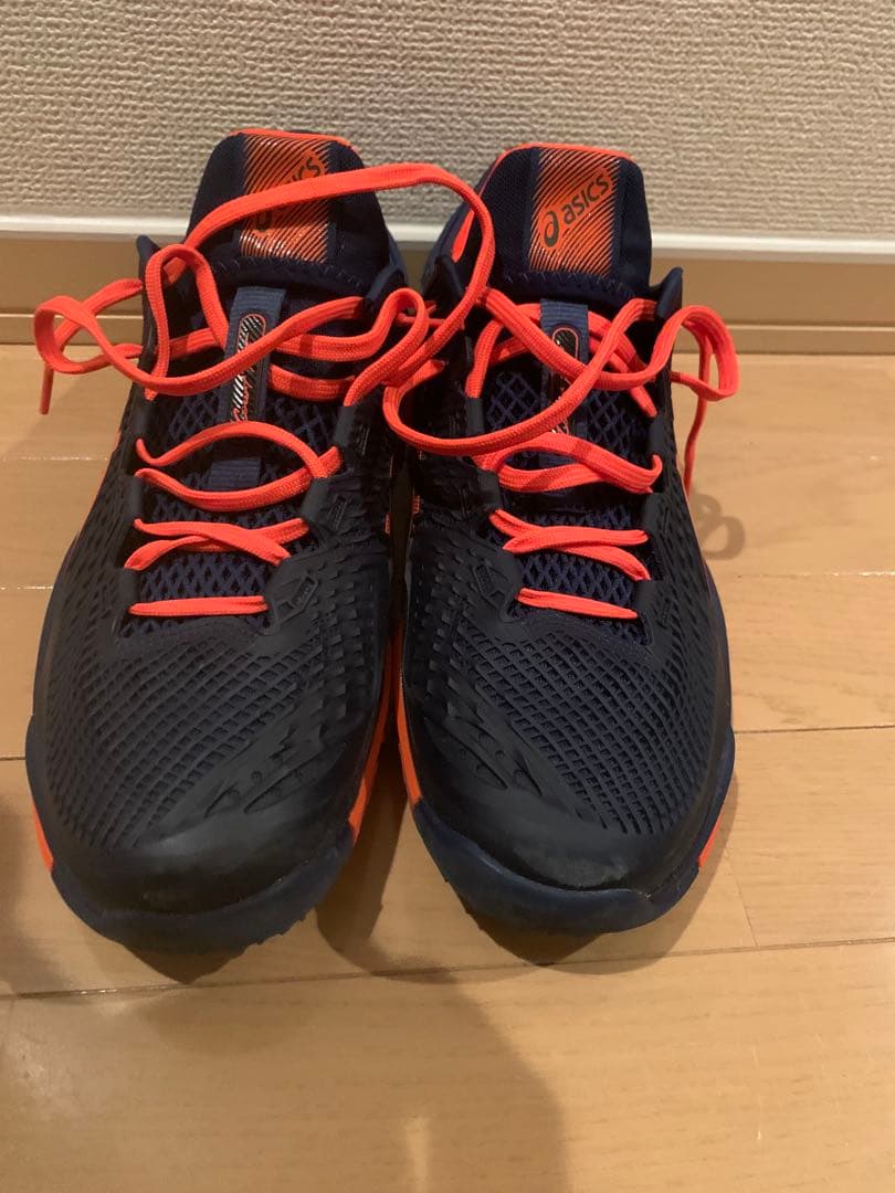 ASICS テニスシューズ ネイビー/オレンジ ASICS（アシックス） COURT FF 3 コート FF 3 1041A370 メンズ テニス