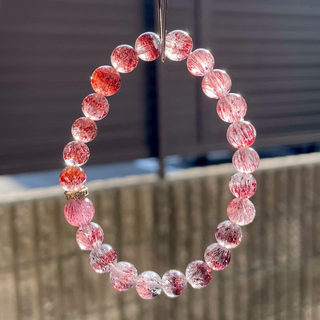 颯*い様 スーパーセブン レピドクロサイト ブレスレット - メルカリ