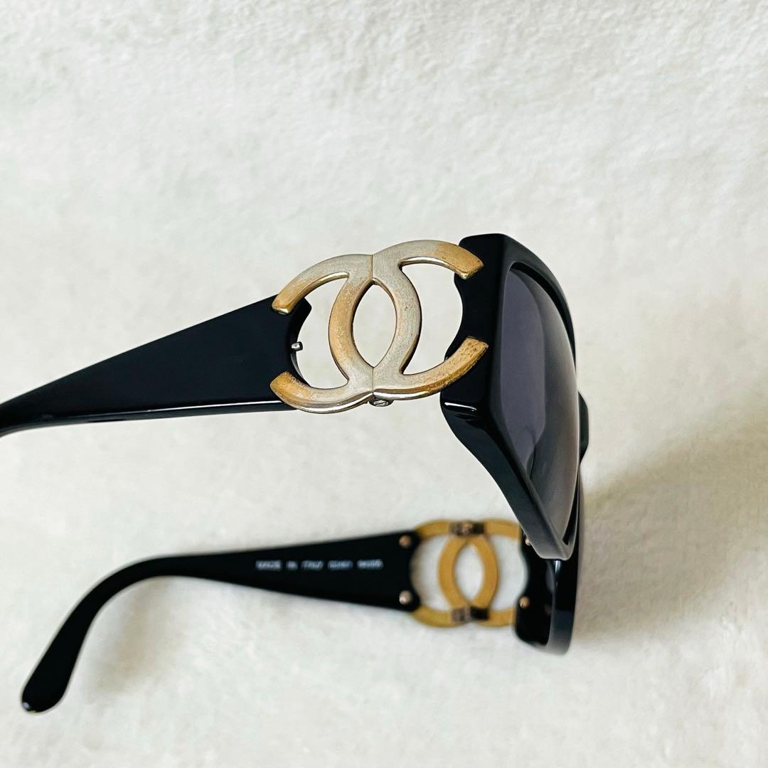 CHANEL ブラック サングラス ココマーク イタリア製 94305 - メルカリ
