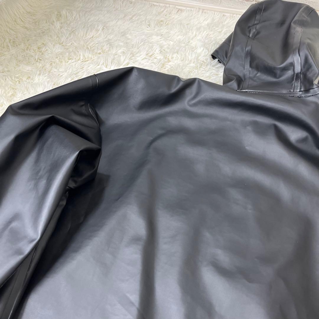 Carhartt メンズ ミッドウェイト 防水 レインストームコート L 黒