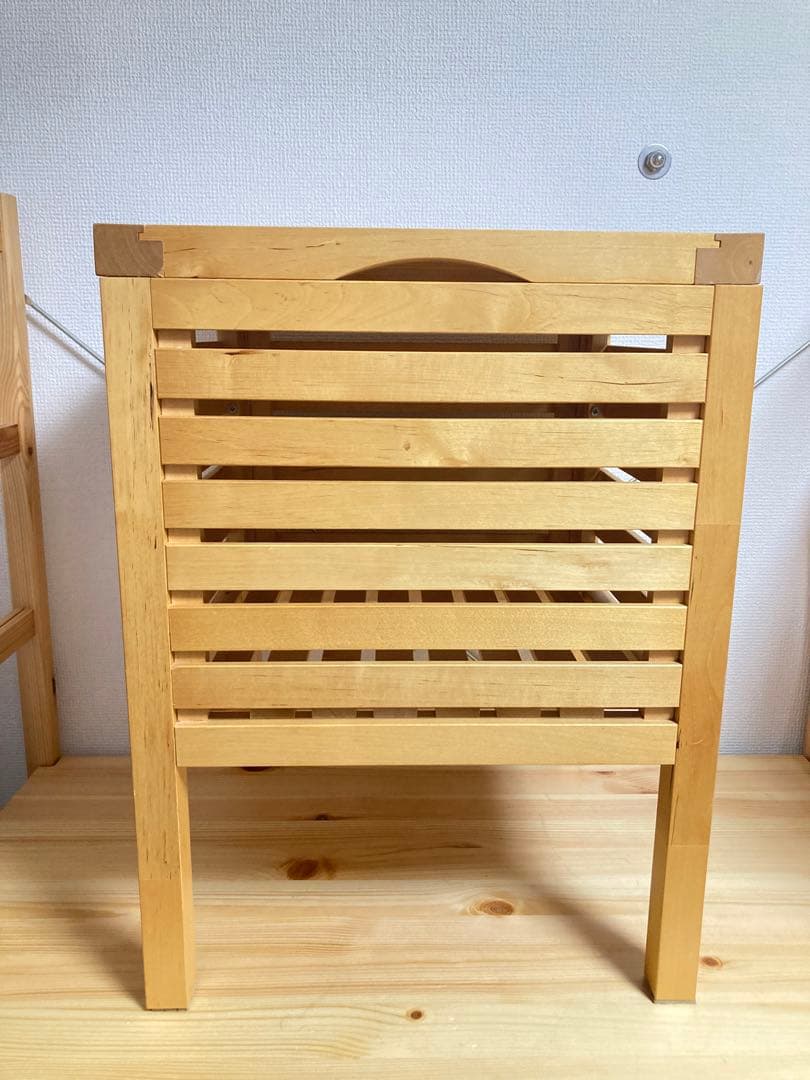☆廃盤品！ IKEA MOLGER イケア モルゲル 収納 スツール ナチュラル