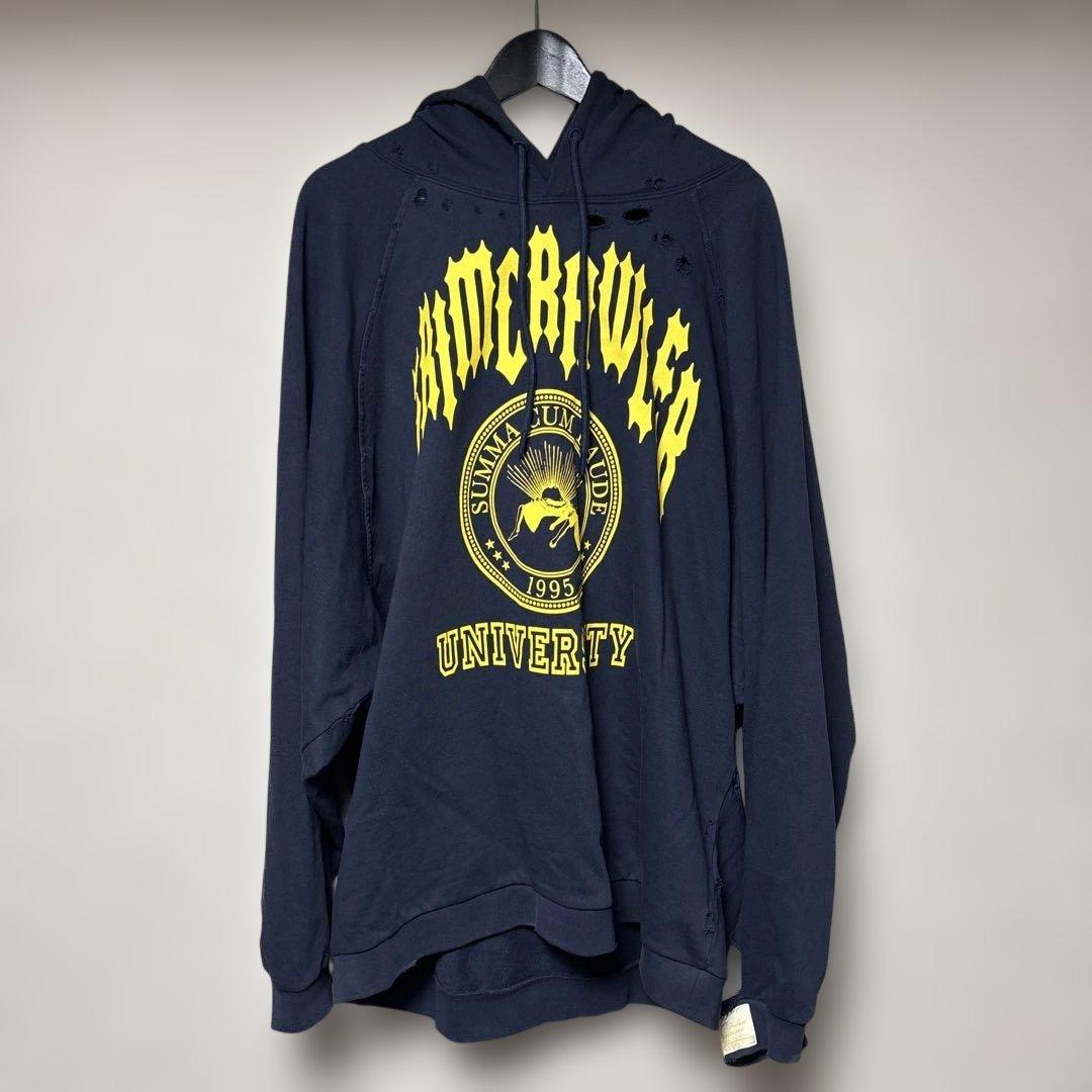 RAF SIMONS 22SS オーバーサイズデストロイフーディー タグ付き