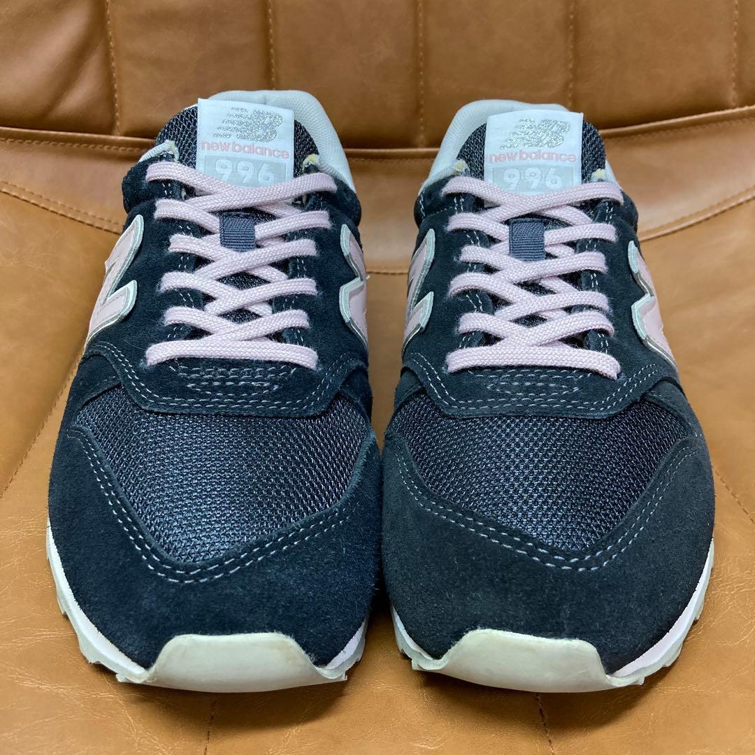 【極美品】ニューバランス 996 スニーカー 24.5cm ブラック ピンク
