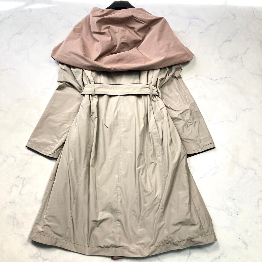 マックスマーラ CITY リバーシブル ベルテッドコート 女優襟 ロゴ