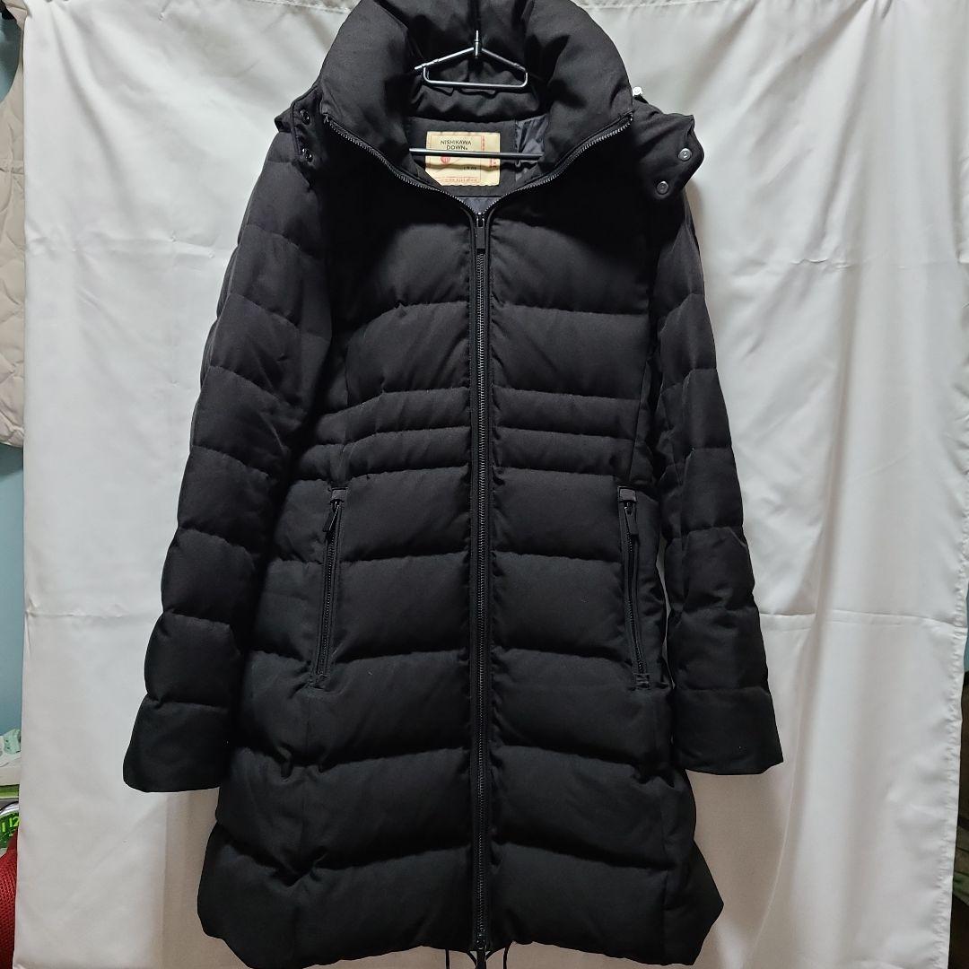 ナノ・ユニバース　西川ダウン　サージロングダウン　黒 西川ダウン (R)」 サージ ロングダウン