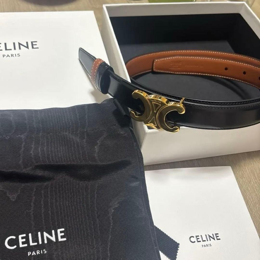 CELINE トリオンフ バックル＆リバーシブルストラップ 25MM - メルカリ