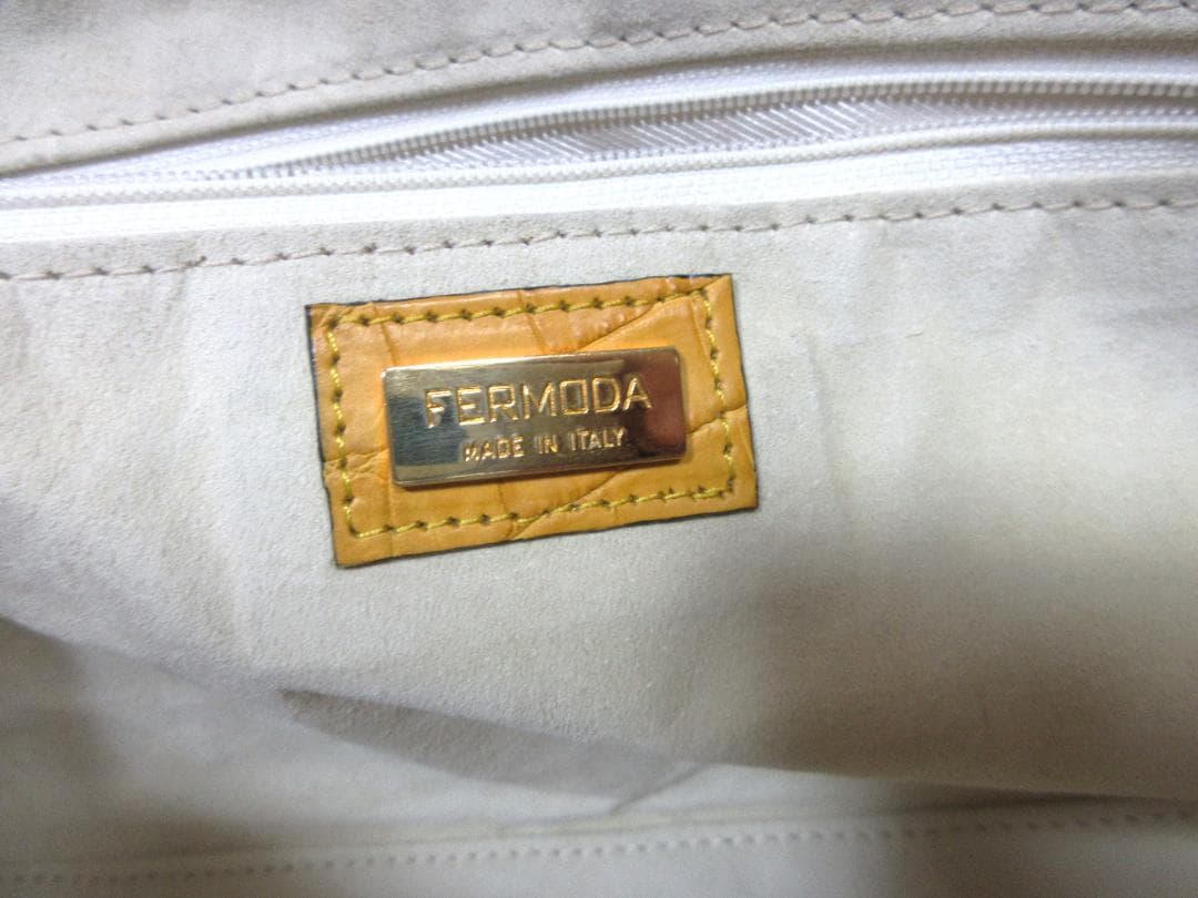 FERMODA クロコダイル レザー イタリア製 ボストンバッグ 未使用品