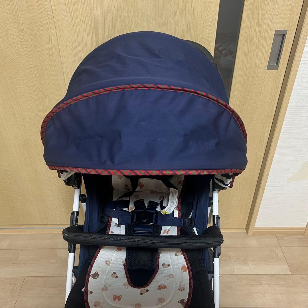 美品】Aprica ベビーカー ファミリア ネイビー/ストライプ - メルカリ