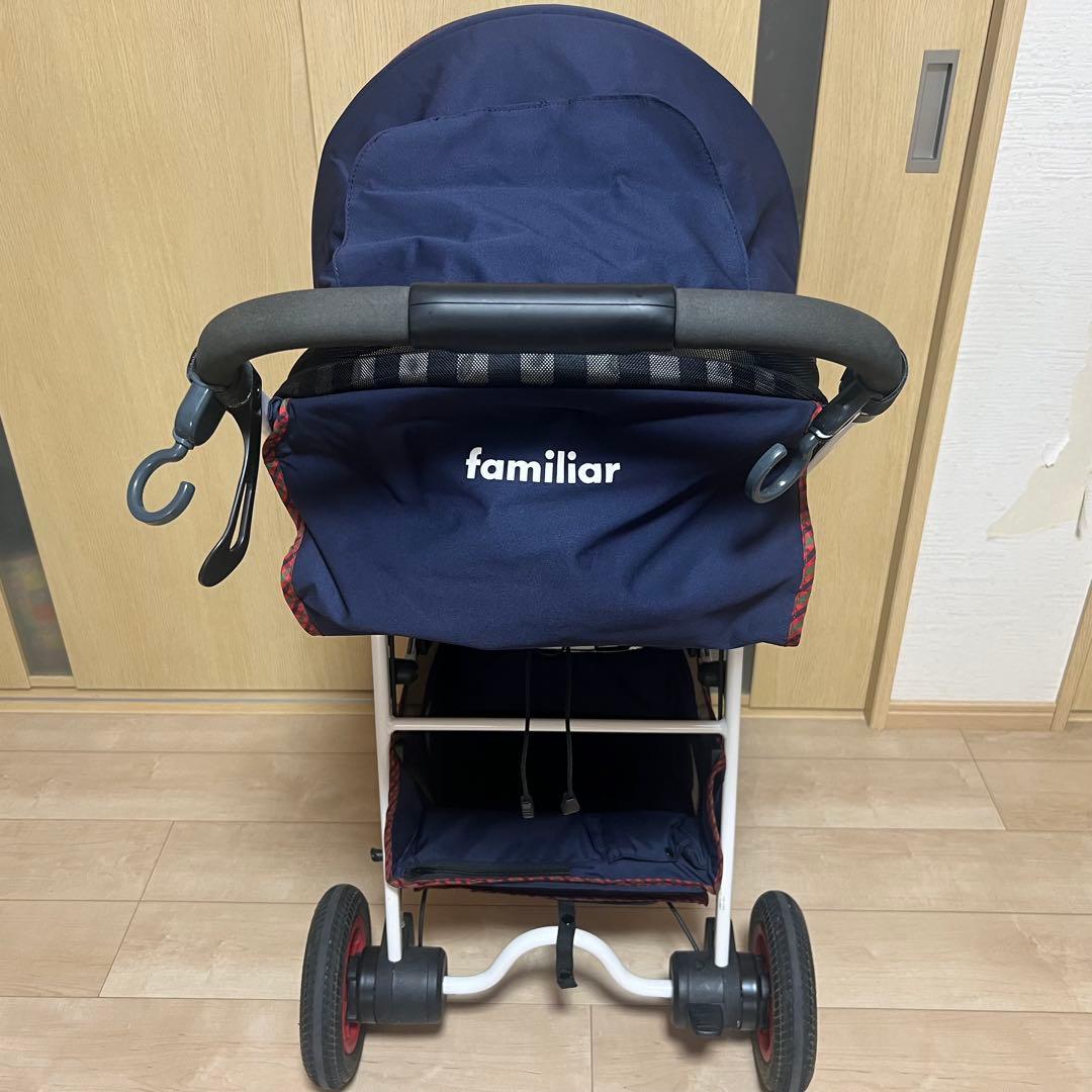 美品】Aprica ベビーカー ファミリア ネイビー/ストライプ - メルカリ