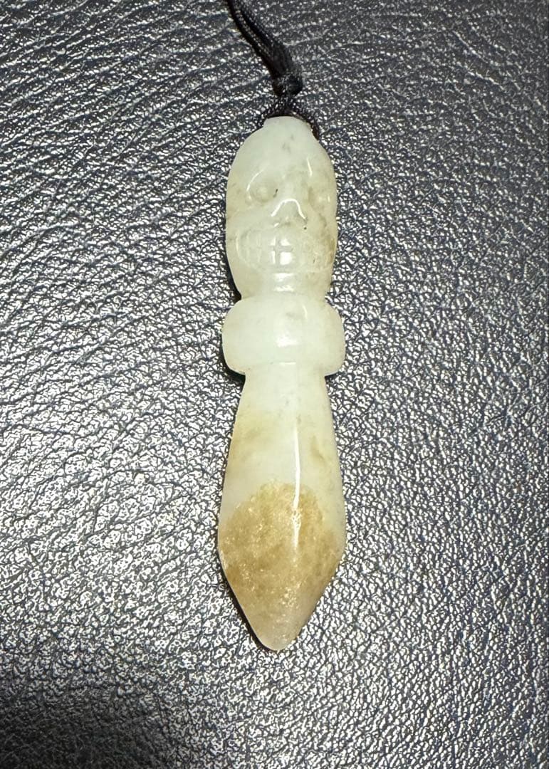 和田玉 人物彫刻 玉掛件 ペンダント 天然石 中国古美術 C1A01002