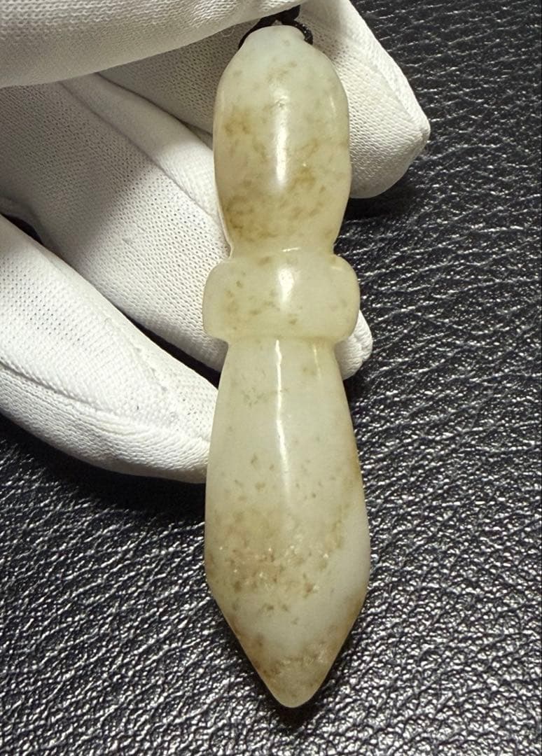 和田玉 人物彫刻 玉掛件 ペンダント 天然石 中国古美術 C1A01002