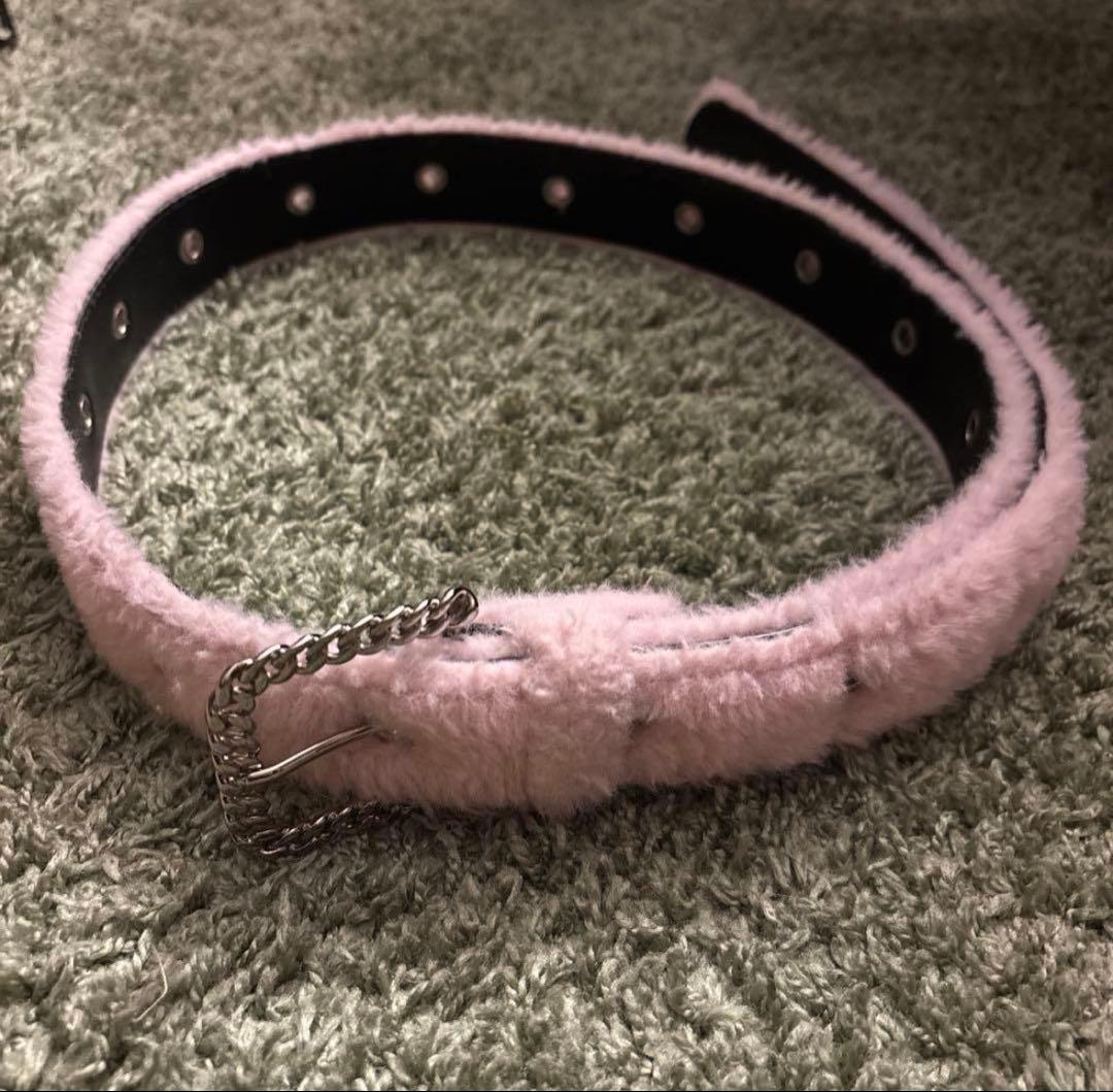 afb ファー ベルト ライトピンク Sサイズ AFB ファー ベルト ピンク - メルカリ