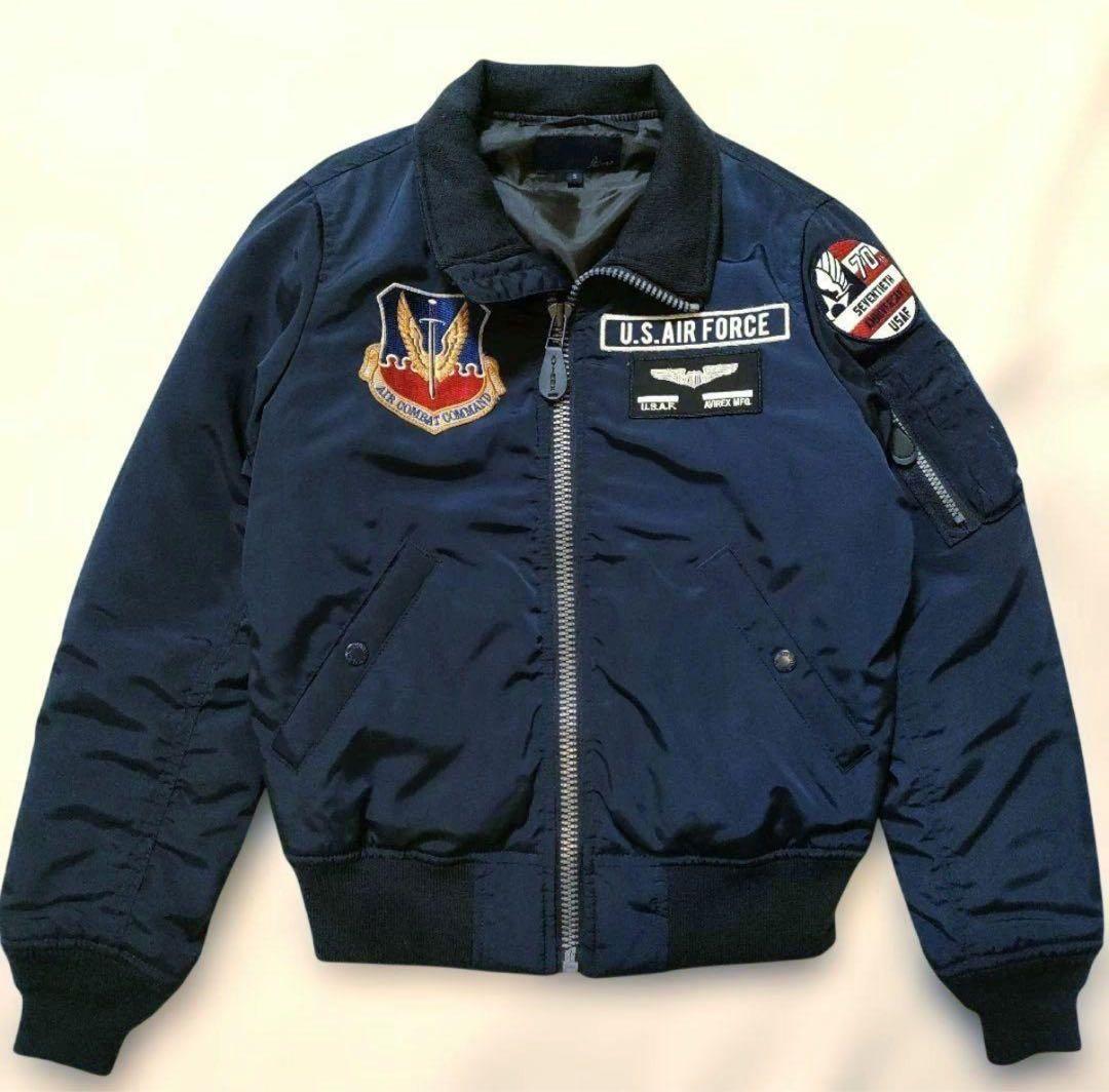 希少 美品】AVIREX USAF 70周年記念 MA-1 ネイビー S - メルカリ