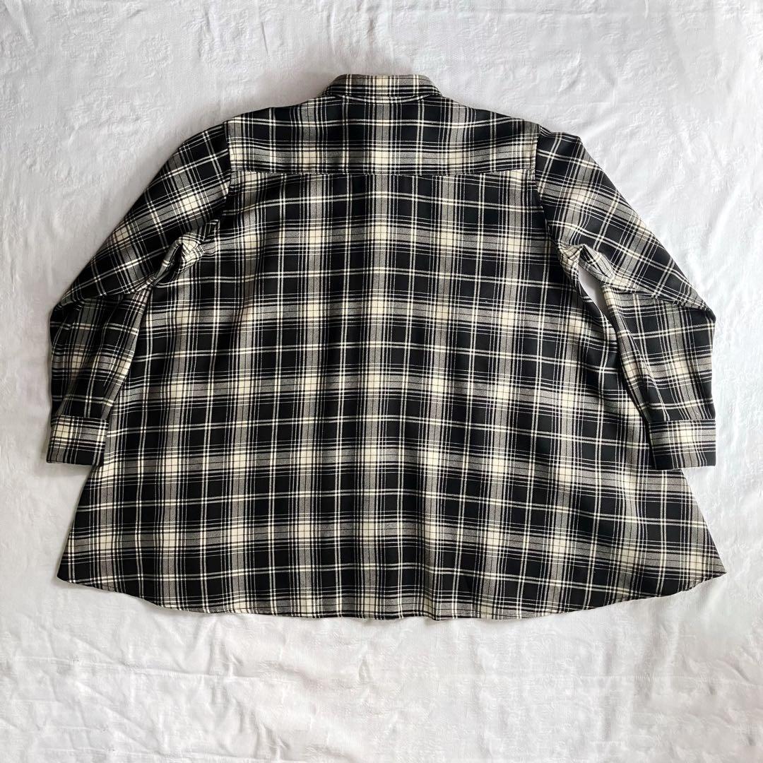 KIDILL Aライン ウール チェックシャツ オンブレチェック