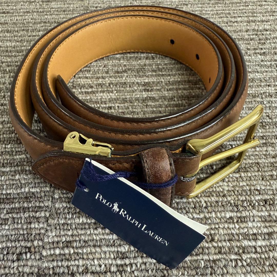 新品】 ポロラルフローレン レザーベルト レディース ベルト タグ付き