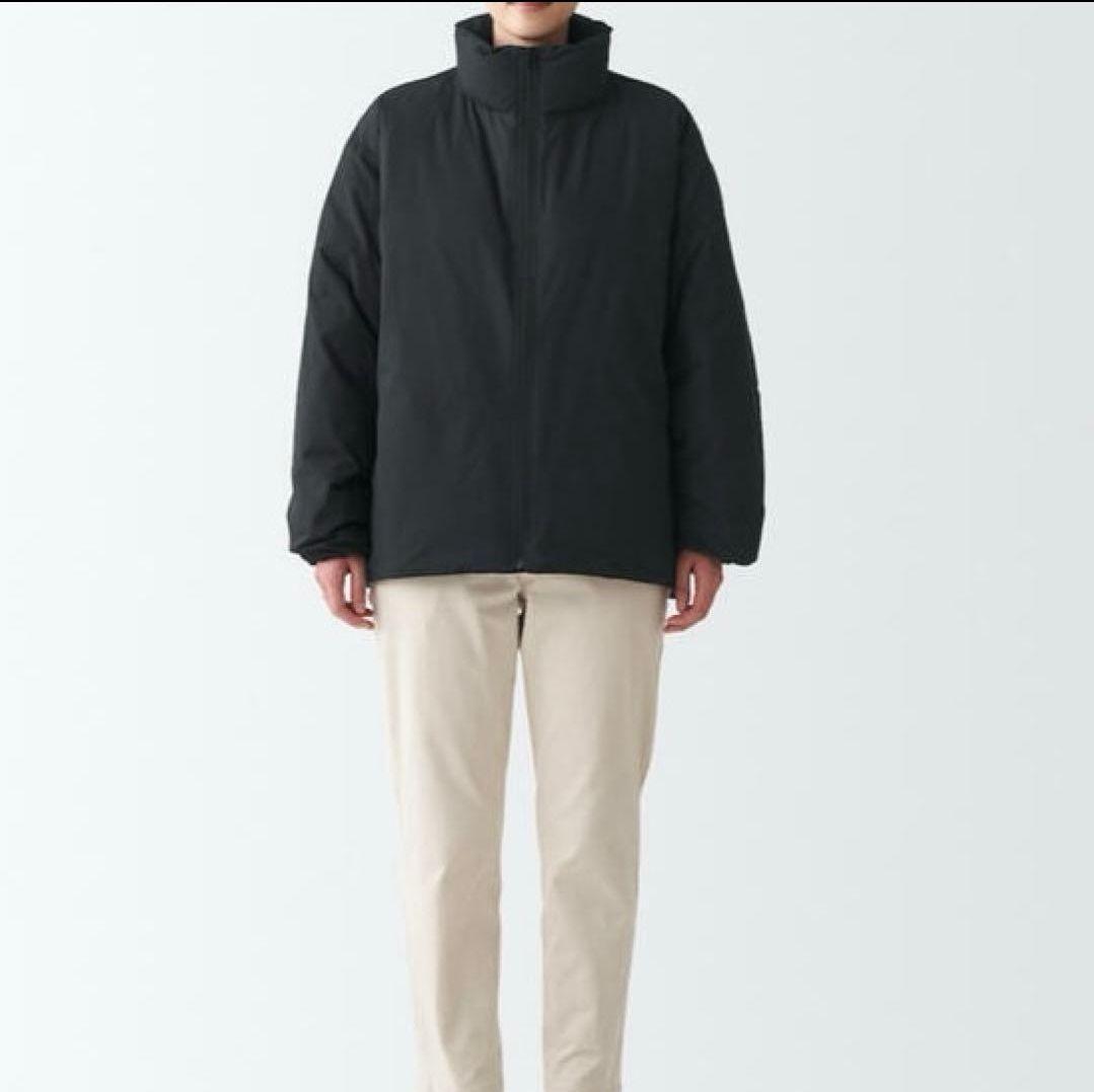無印良品 ムジラボ MUJI labo 水を弾くスタンドカラー ダウン ブラック