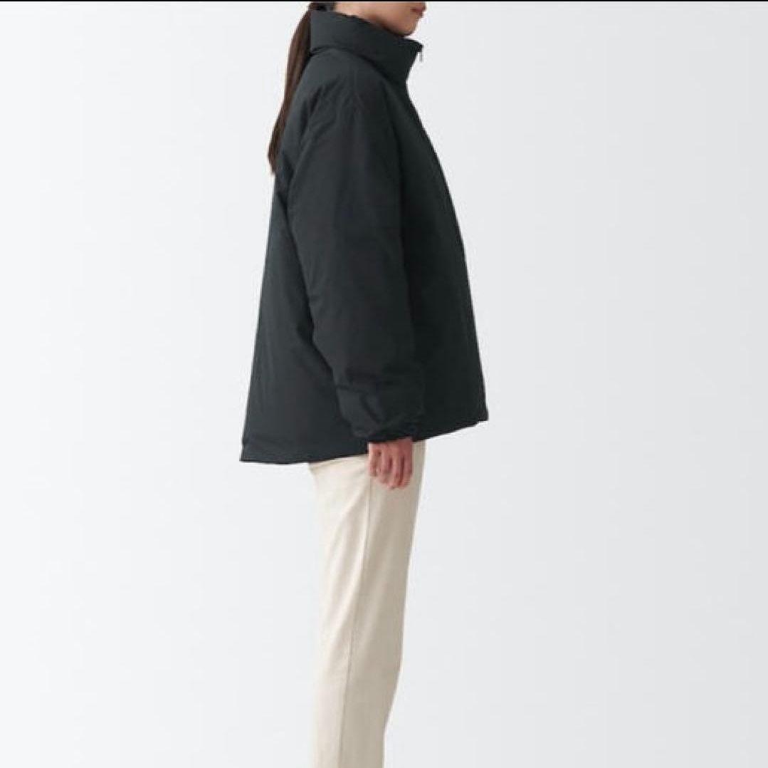 無印良品 ムジラボ MUJI labo 水を弾くスタンドカラー ダウン ブラック