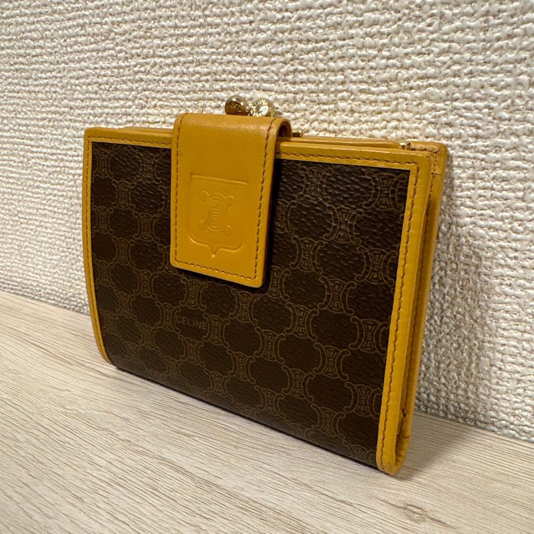 ✨美品✨CELINE 折り財布 がま口 オールドセリーヌ マカダム柄 - メルカリ