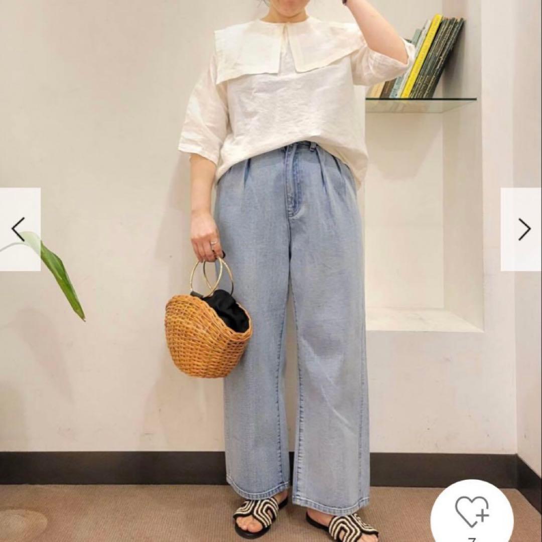 気まぐれお値引き 新品今季かぐれ ビッグカラー2WAYブラウス 2025年