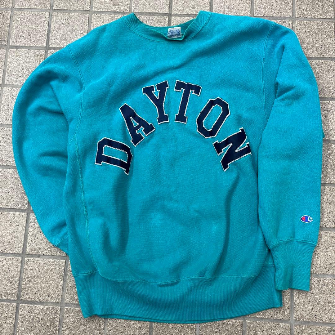 90s champion リバースウィーブ ターコイズブルーUSA製 希少カラー