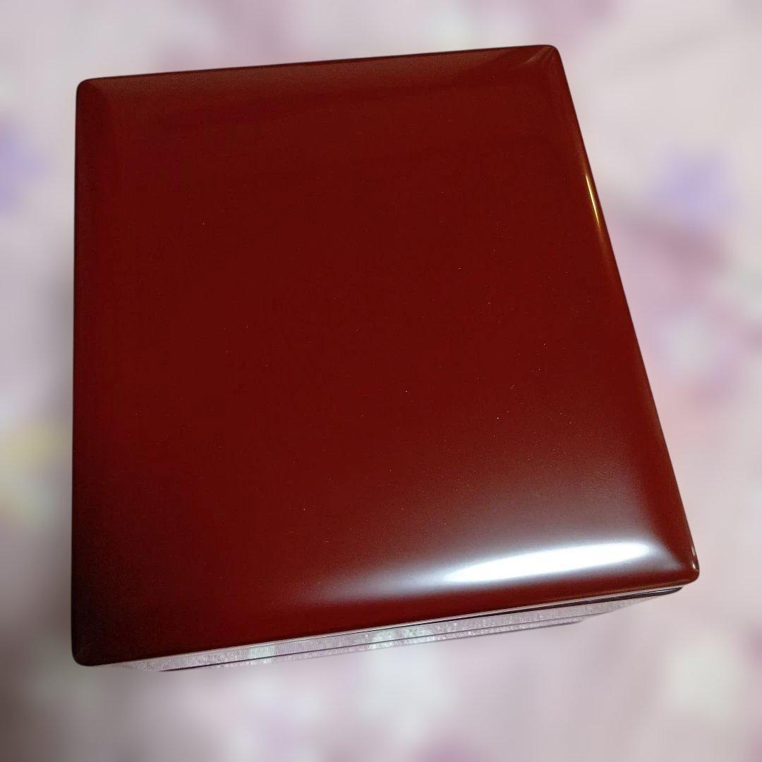 赤色 3層重箱 楽天市場】重箱 3段 6寸 18cm 黒 お重 日本製 山中塗 シール蓋付き 中