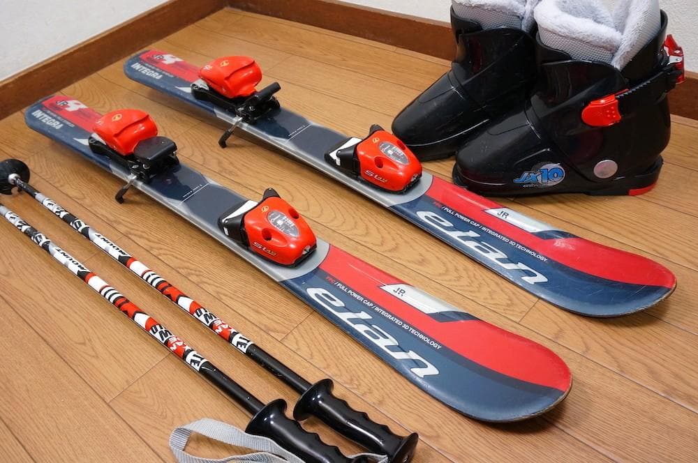 メンテ済 90cm 靴20cm ELAN 子供用スキーセット☆メンテ済子供スキーセット